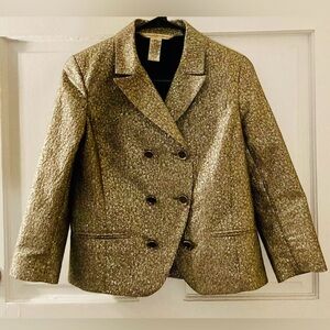 DIANE VON FURSTENBERG “Golden” metallic Blazer Size 6